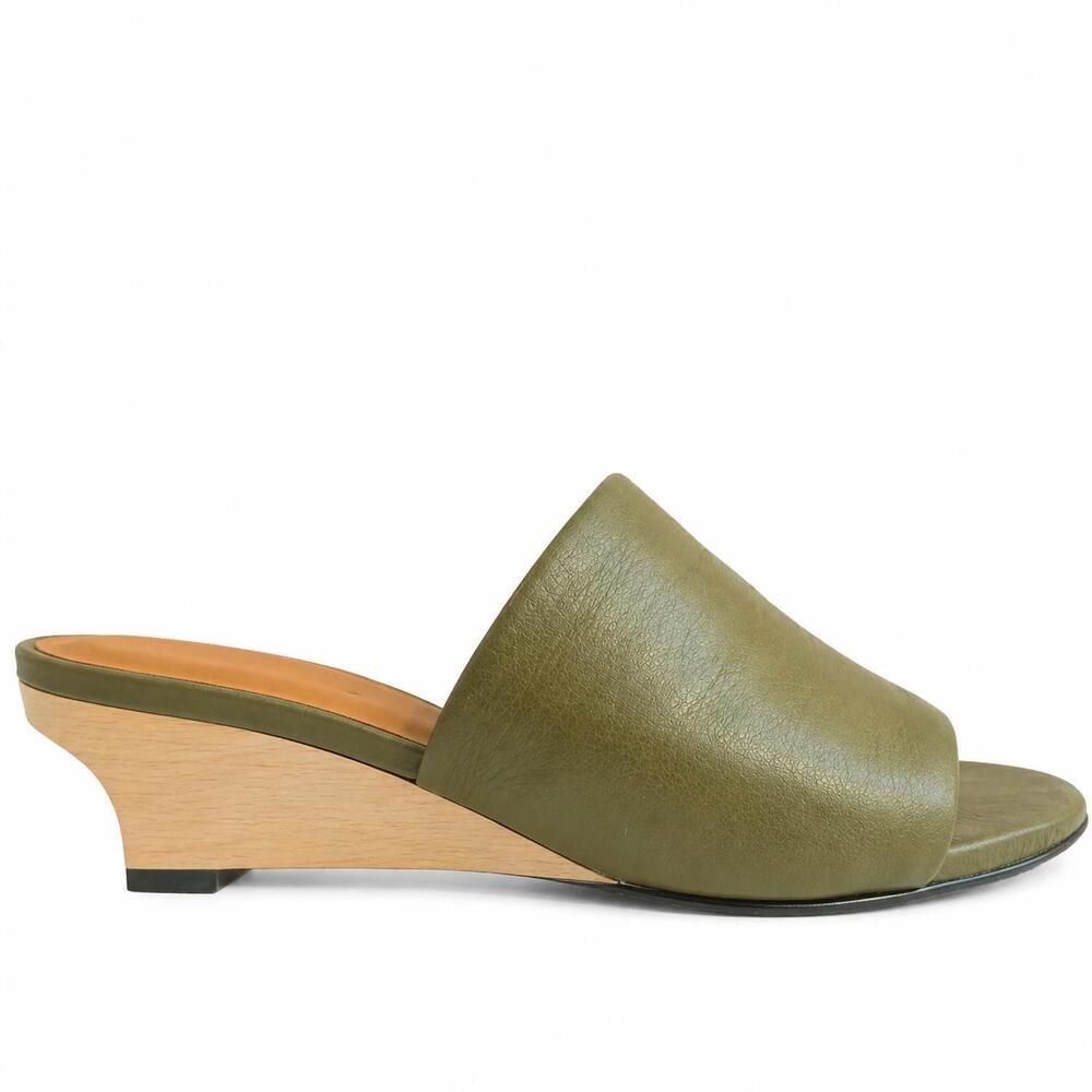 NEW COCLICO women's vita demi wedge slide in artichoke